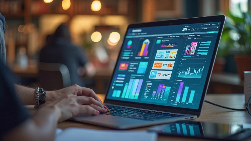 E-commerce platform dashboard with product listings and sales metrics